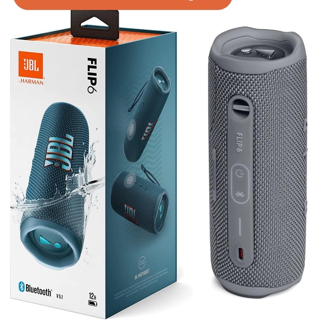 ENCEINTE BLUETOOTH PORTABLE GBL FLIP 6 (étanche à l'eau et à la poussière, haut-parleur haute fréquence pour des basses profondes, 12 heures d'autonomie)