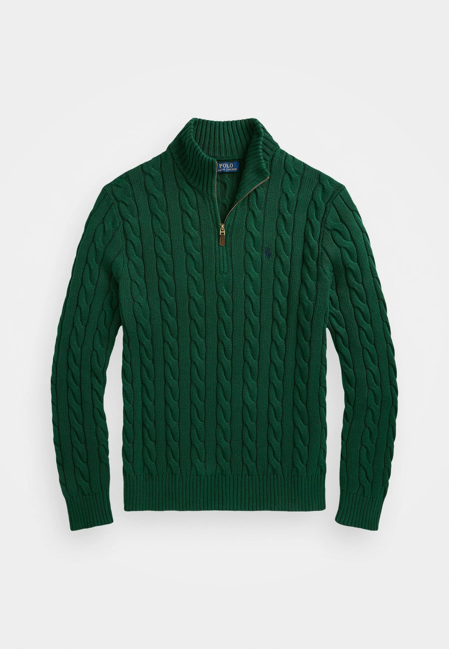 Pull zippé en coton torsadé