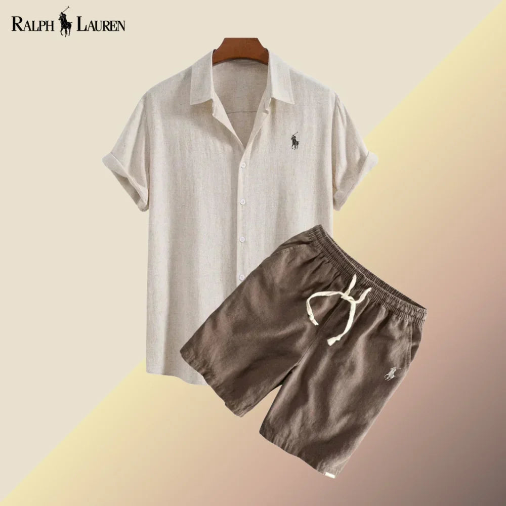 Ensemble chemise et short en lin