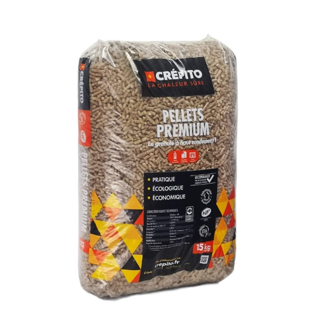 Granulés de bois Premium CREPITO - 18 sacs de 15kg