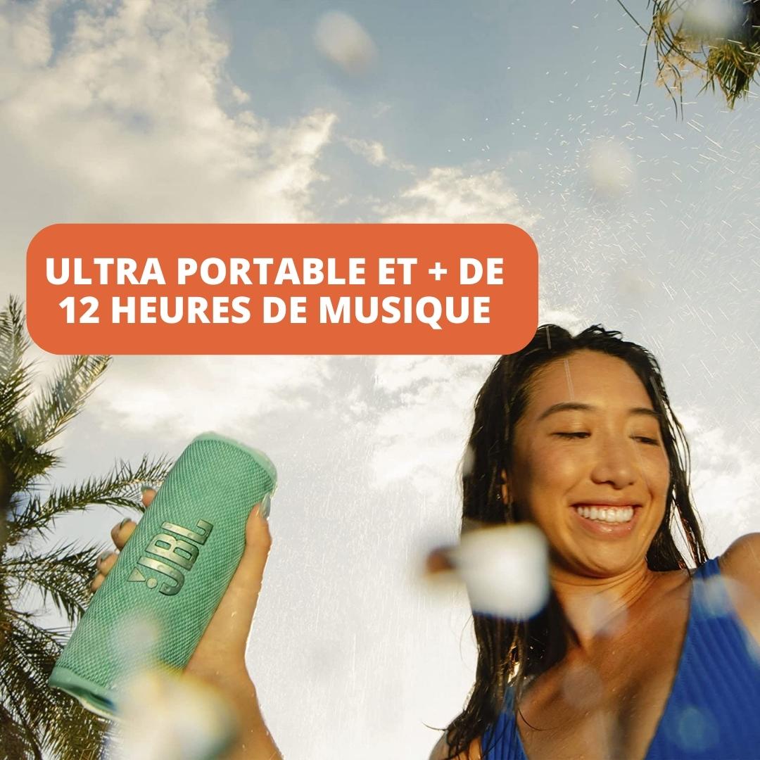 ENCEINTE BLUETOOTH PORTABLE GBL FLIP 6 (étanche à l'eau et à la poussière, haut-parleur haute fréquence pour des basses profondes, 12 heures d'autonomie)